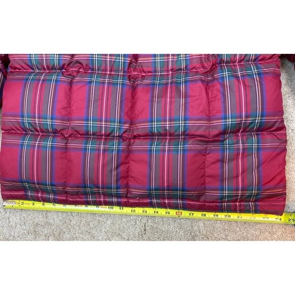 Abercrombie & Fitch Men's Ultra Down Red Plaid Hooded Puffer Jacket Size XL - Picture 12 of 16